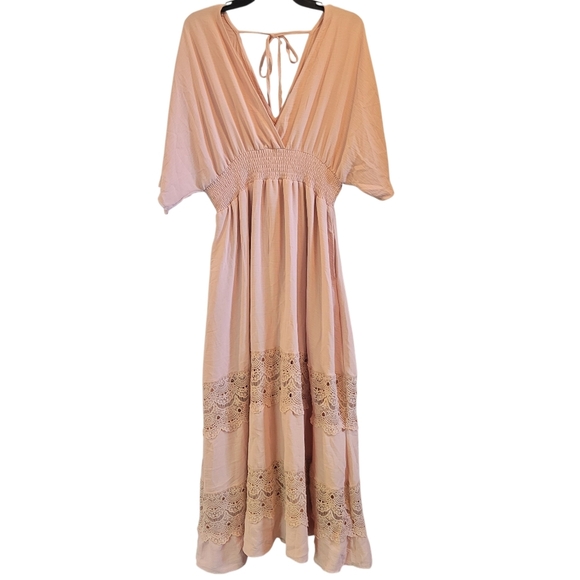Baltic Born Vera Boho Peachy Salmon Maxi Dress - Picture 3 of 9